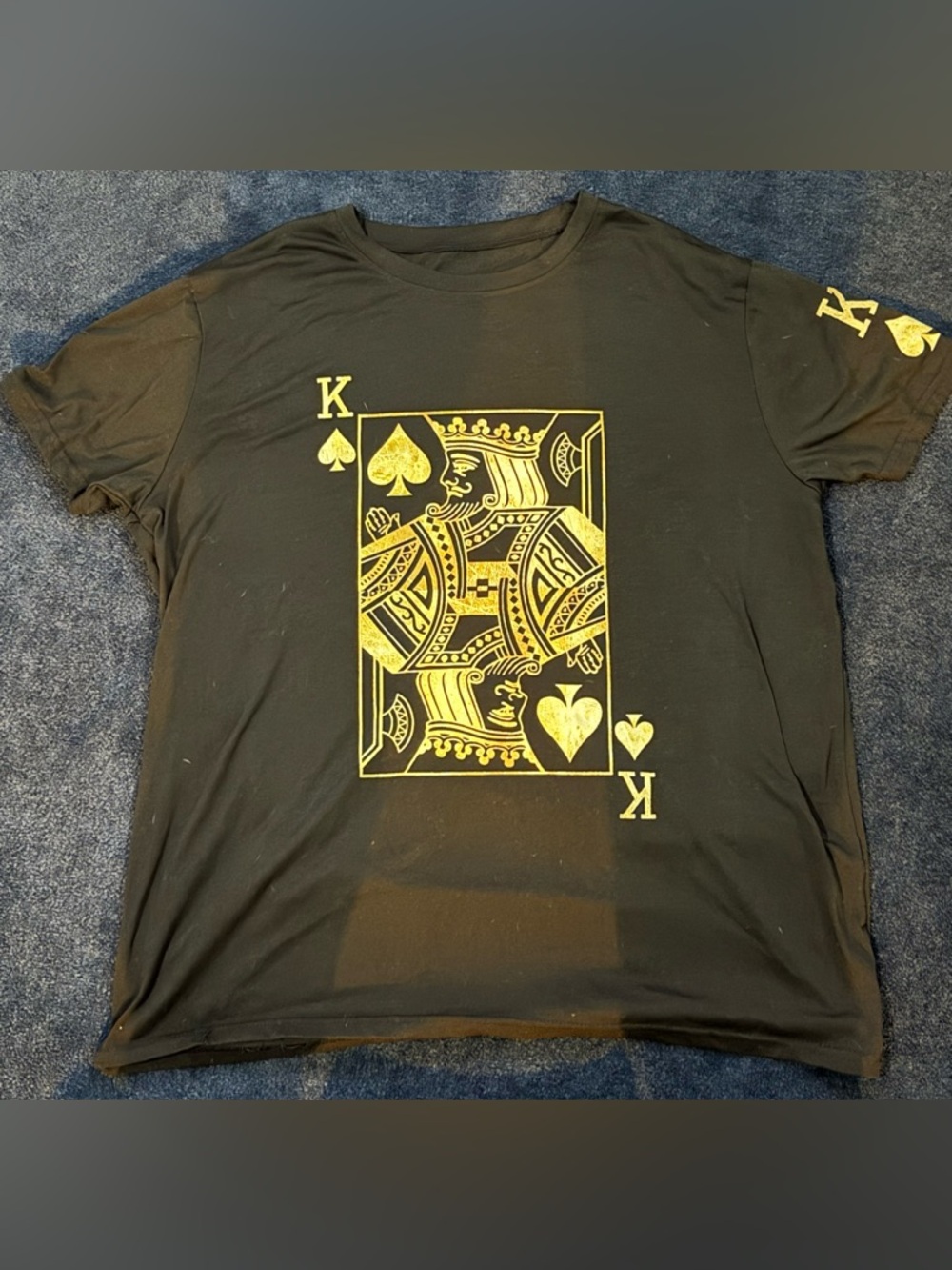 Men’s Amazon Basics - Black King of Spades Graphic T Shirt (Size: XL)